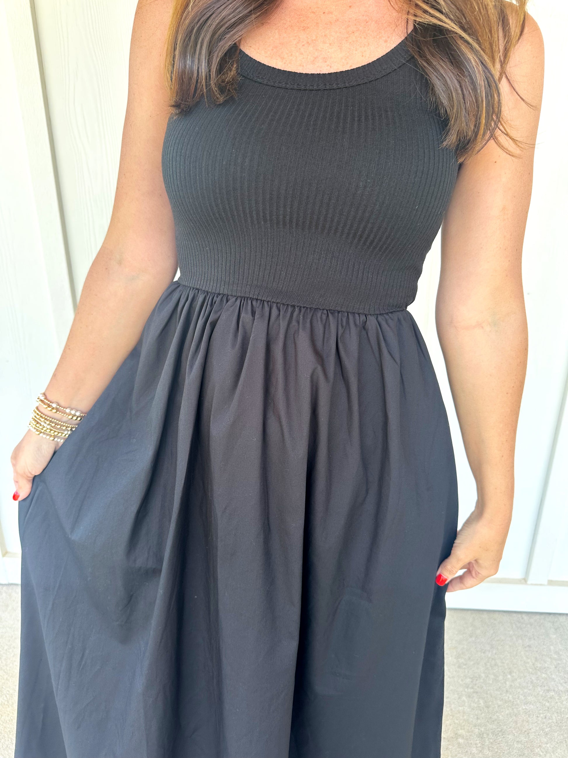Basic Solid Tank Midi Dress Basic Solid Tank Midi Dress