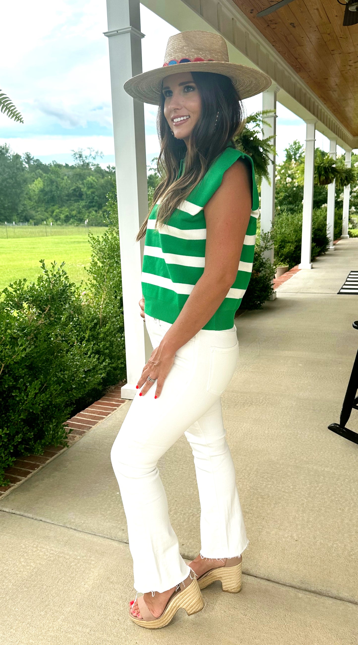 Luca Stripe Polo Top