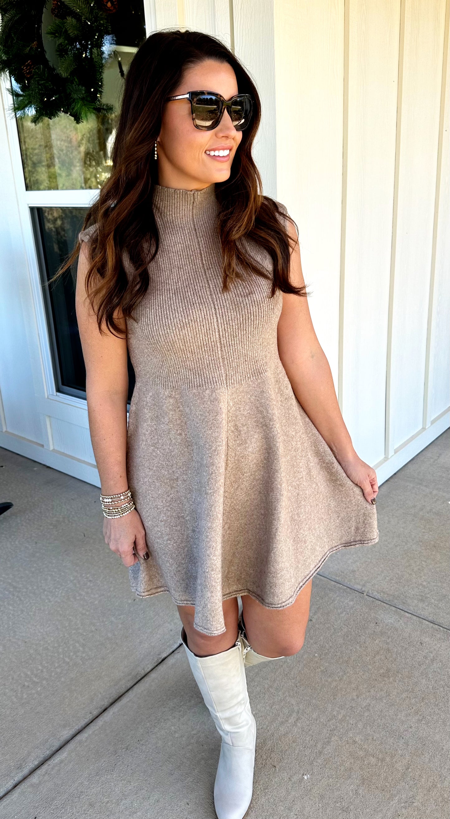 Taupe Sleeveless Dress
