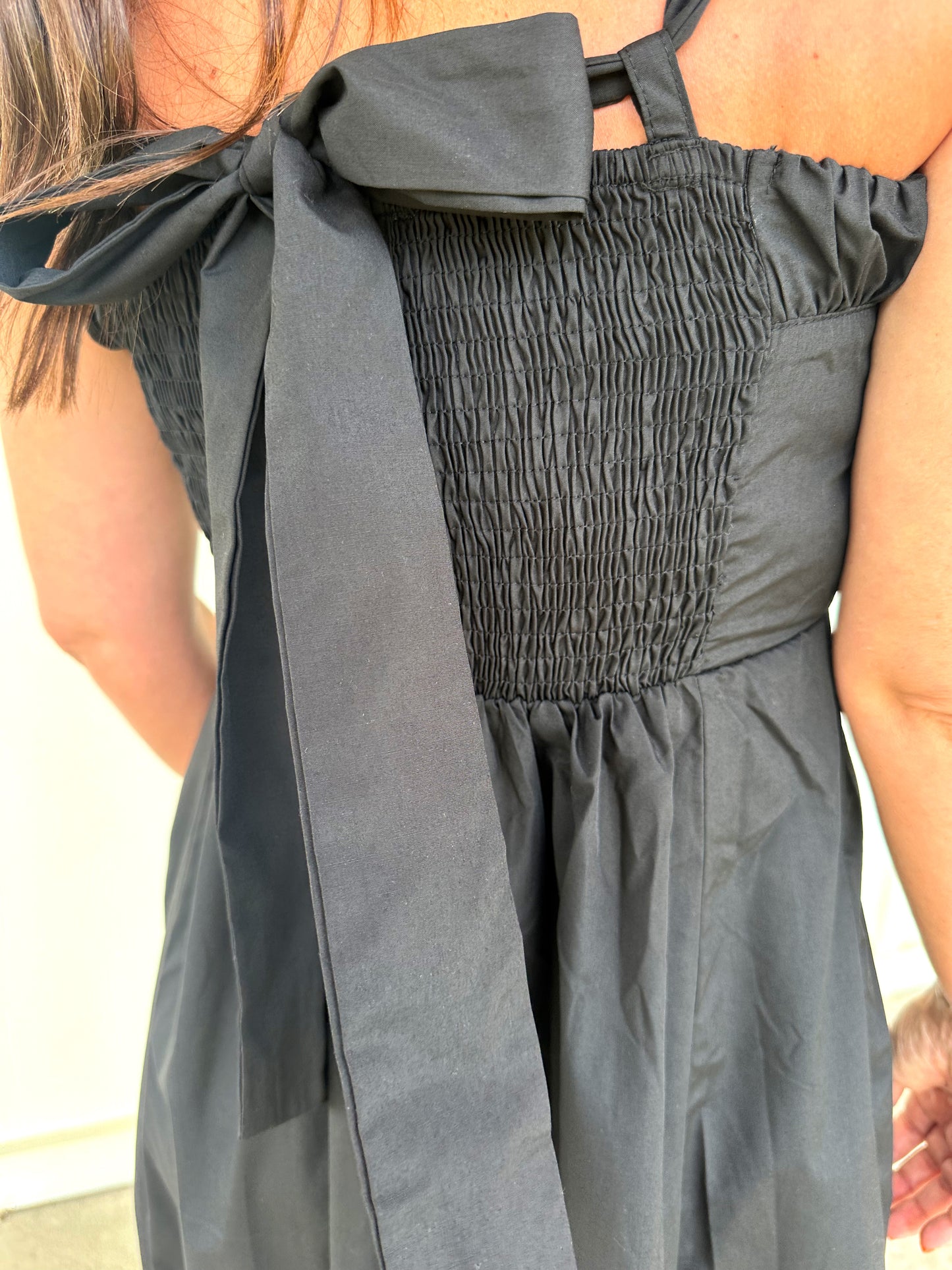Black Tie Shoulder Midi
